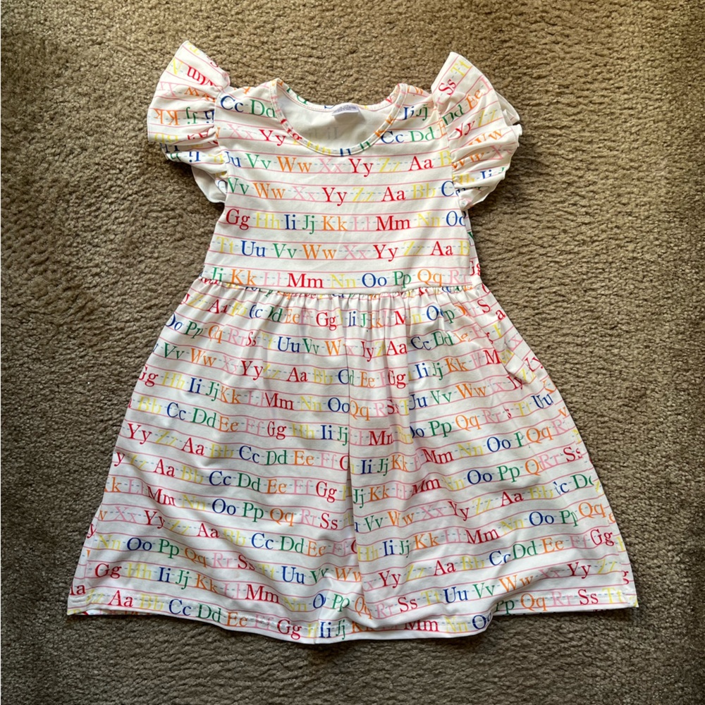 ABC Inspired Dress Size Medium Girls Size 2XL (Fit Small For Little Girls)